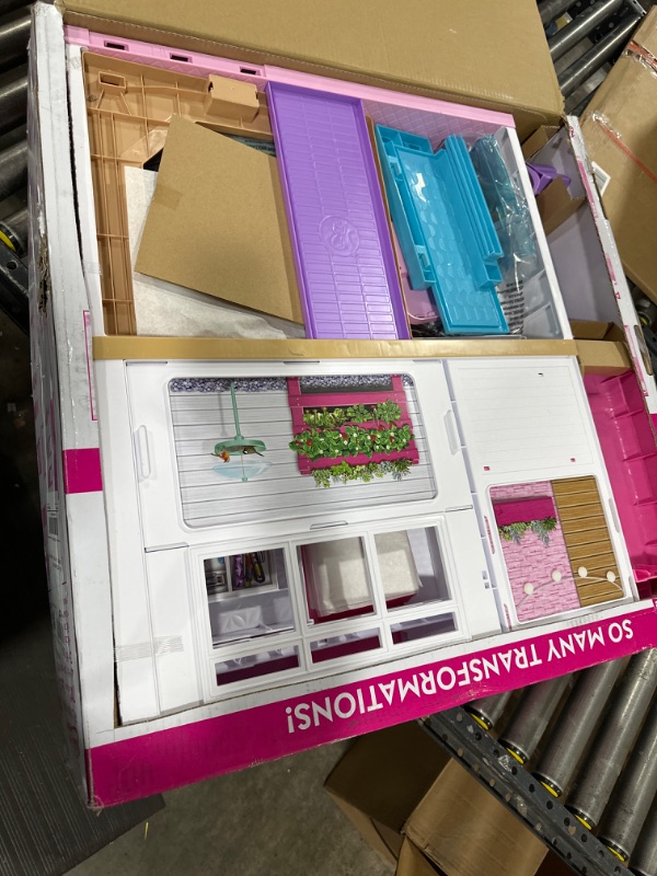 Photo 2 of Barbie Dreamhouse, Doll House Playset with 70+ Accessories Including Transforming Furniture, Elevator, Slide, Lights & Sounds Wheelchair Accessible Elevator