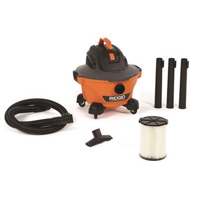 Photo 1 of RIDGID 6 Gallon 3.5 Peak HP NXT Wet/Dry Shop Vacuum with Filter, Locking Hose and Accessories