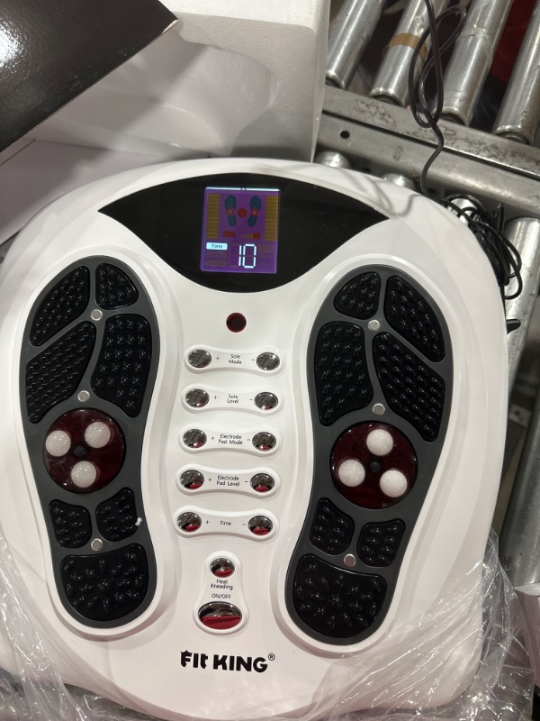 Photo 2 of FIT KING Foot Circulation Stimulator Machine (FSA HSA Eligible) with EMS TENS Pads, Advanced Nerve Muscle Massager for Neuropathy Pain and Circulation,Plantar Fasciitis,Diabetes,RLS Pain Relief