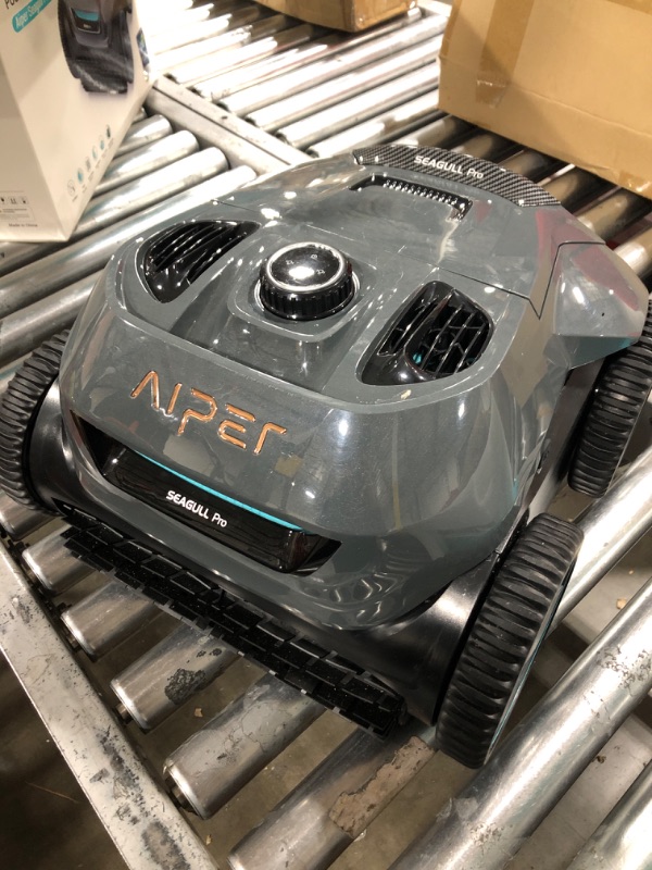Photo 3 of (2024 Upgrade) AIPER Seagull Pro Cordless Robotic Pool Vacuum Cleaner, Wall Climbing Pool Vacuum Lasts up to 140 Mins, Quad-Motor System, Smart Navigation, Ideal for In-Ground Pools up to 1,614 Sq.ft
