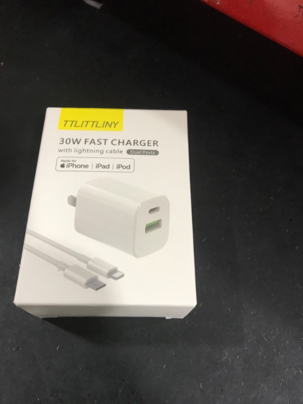 Photo 2 of 30W USB C Wall Charger Apple Watch Fast Charger Block PD QC 3.0 PPS Dual Port Type C Charger for iPhone 14/13/12/11 Pro Max, Apple Watch Series 8 7 6, iPad, MacBook, Samsung S23 S22, Pixel 6/7 Pro