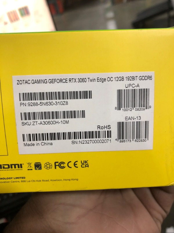 Photo 4 of ZOTAC GeForce RTX 3060 Twin Edge OC 12GB GDDR6 192-bit 15 Gbps PCIE 4.0 Gaming Graphics Card, IceStorm 2.0 Cooling, Active Fan Control, Freeze Fan Stop ZT-A30600H-10M