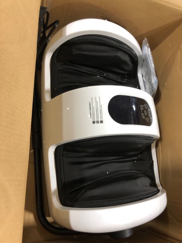 Photo 2 of TiSSCARE Shiatsu Massage Foot Massager Machine - Improves Blood Flow Circulation, Deep Kneading & Tissue with Heat/Remote, Neuropathy, Plantar Fasciitis, Diabetics, Pain Relief White