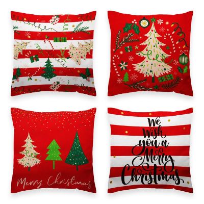 Photo 2 of 18 x 18 In Christmas Elegant Pine Tree Waterproof Pillow Covers, Set of 4