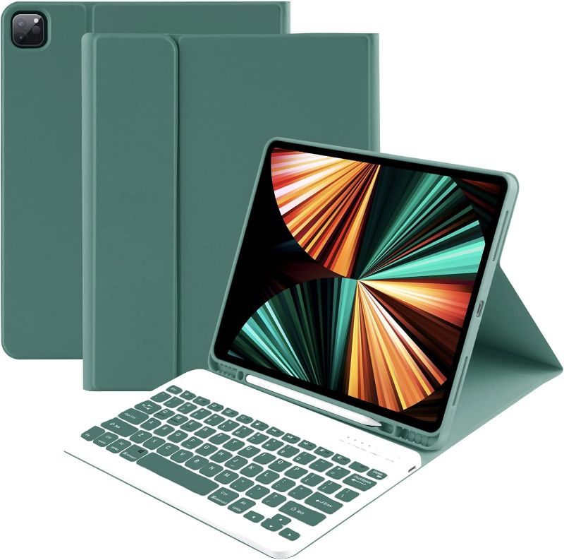 Photo 2 of 12.9 inch 2022 Case with Keyboard, Keyboard Case (for 12.9 inch iPad Pro 6th/5th/4th/3rd Generation 2022-2018 Released) with Wireless Detachable Keyboard & Pencil Holder