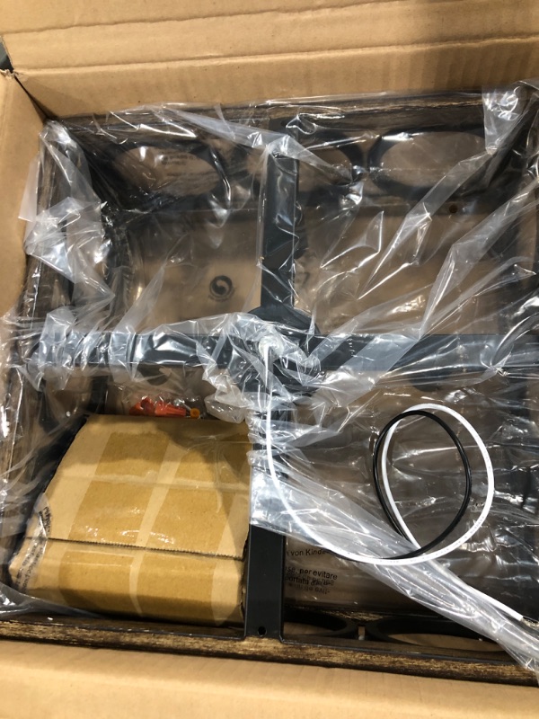 Photo 1 of XINGQI 13'' Rustic Semi Flush Mount Ceiling Light, Vintage  Chandelier Ceiling Lighting Fixture for Living Dining Room Bedroom, Antique Wood Grain+Matte Black with Square Metal Shade, 4 E12 Bulbs Black Ceiling-Square 4 Light