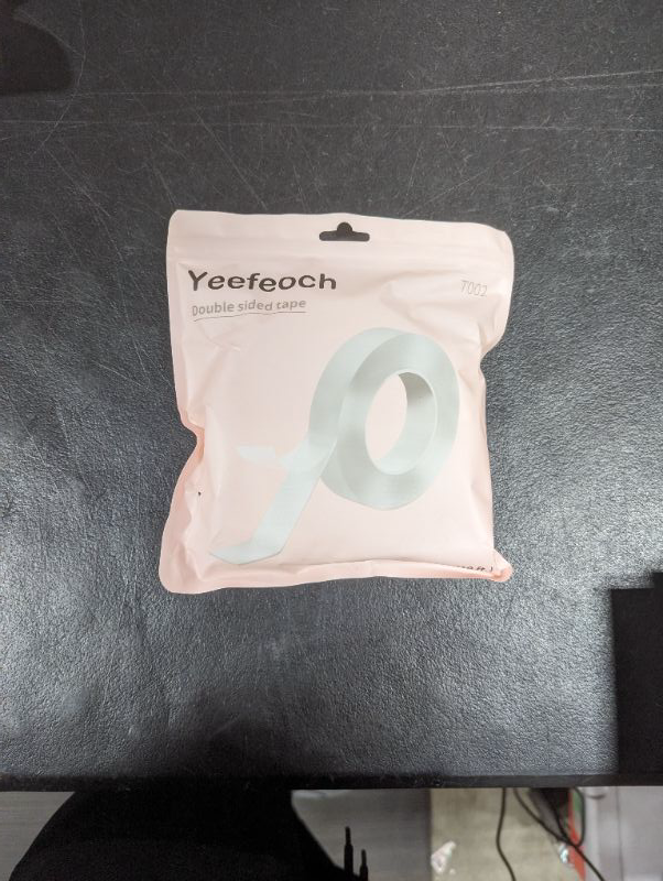 Photo 1 of Yeefeoch Double Sided Tape Heavy Duty, Adhesive mounting Picture Hanging Strips Adhesive DIY Nano Tape for Wall Heavy Tape, T002 ?Double Sided Tape Heavy Duty (M, 0.07 in*1.18 in*10 Feet)