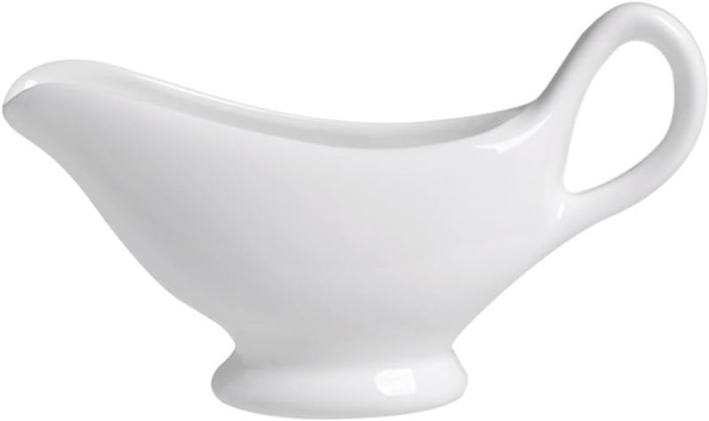 Photo 1 of 10.5OZ Gravy Boat, Ceramic White Gravy Bowl, Porcelain Gravy Boats with Ergonomic Handle for Dining, Holiday Meals and Parties