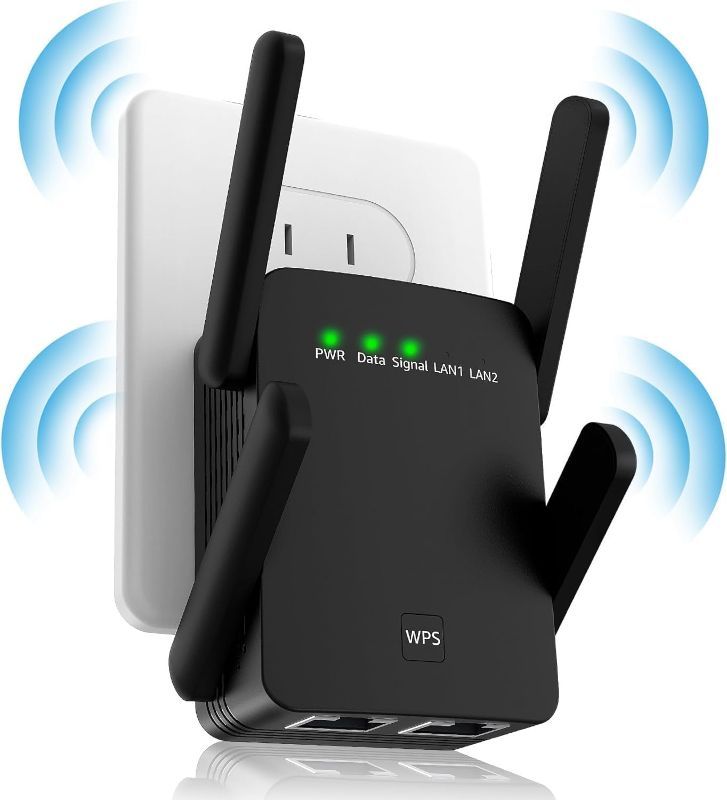 Photo 1 of Fastest WiFi Extender/Booster | 2023 Release Up to 74% Faster | Broader Coverage Than Ever WiFi Signal Booster for Home | Internet/WiFi Repeater, Covers Up to 8470 Sq.ft, w/Ethernet Port,1-Tap Setup