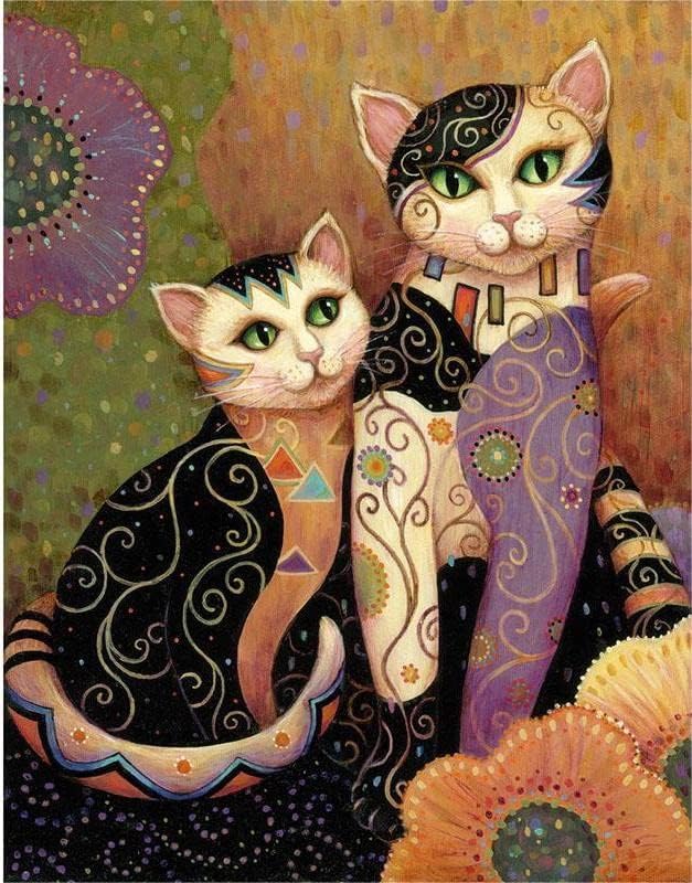 Photo 1 of BOGVIAP Cat Diamond Painting,Cat Diamond Painting Kits for Adults,DIY Round Full Drill Cat Diamond Art,Perfect for Gift Home Wall Decoration 12x16Inch