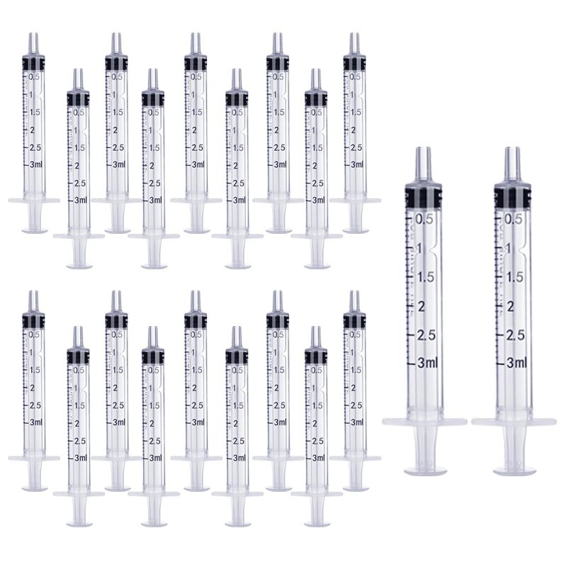 Photo 1 of 20 Pack Plastic Syringes with Measurement Markings, Individually Sealed Ideal for Oral Use, Refilling, Pet Feeding, Including Application of Oil or Glue 1ml