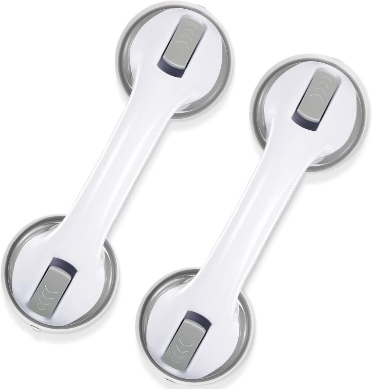 Photo 1 of 2 Pcs Shower Handle | Grab Bars for Shower | Easy to Install | No Drill | Bath Safety Grab Bars with Strong Hold Suction Cup | Reduce Risk of Slipping | Grab Bars for Bathtubs and Showers
