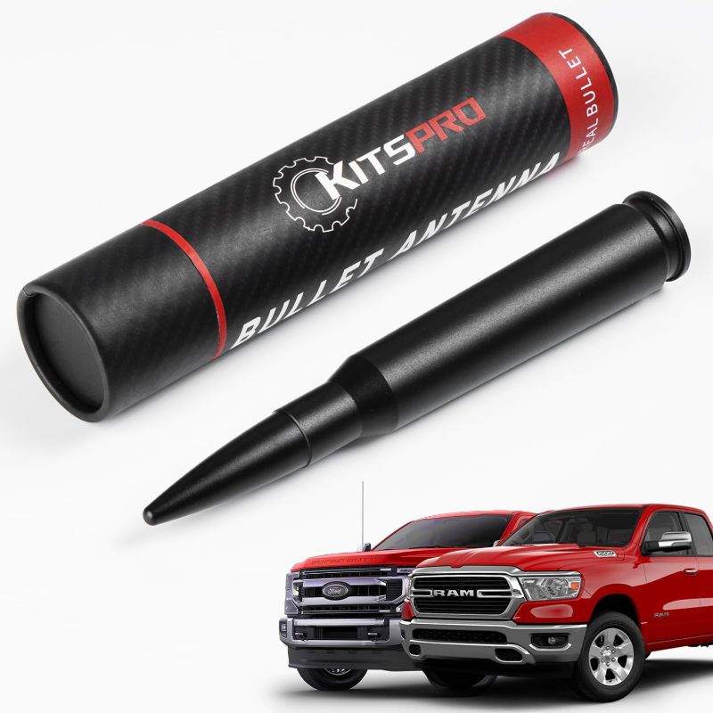 Photo 1 of KitsPro 50 Cal Short Antenna Replacement for 1990-2023 Ford F-150 F-250 F-350 Super Duty, 2021-2023 Ford Bronco, 1994-2018 Dodge Ram Trucks, 2019-2023 Dodge Ram Classic Truck Radio Antenna Accessories