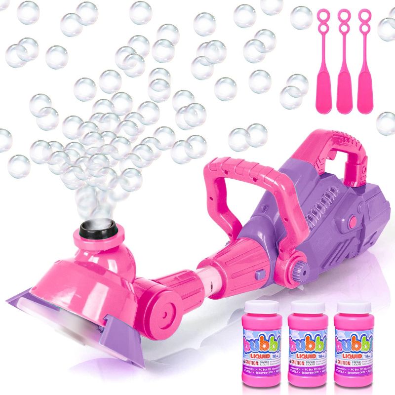 Photo 1 of ArtCreativity Bubble String Trimmer, Kids Bubble Blower Machine with Bubble Solution Included, Grass Trimmer Toy with Lights & Sounds, Fun Summer Outdoor Toy for Toddlers, Pink&Purple