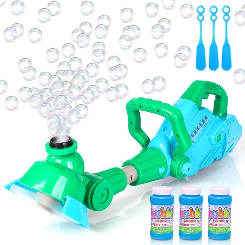 Photo 1 of ArtCreativity Bubble String Trimmer, Kids Bubble Blower Machine with Bubble Solution Included, Grass Trimmer Toy with Lights & Sounds, Fun Summer Outdoor Toys for Toddlers, Blue&Green