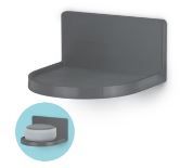 Photo 1 of 4.6" ROUND BABY MONITOR WALL MOUNT SHELF, ADHESIVE & EASY TO INSTALL, ALSO FOR CAMERAS, SPEAKERS, DECOR, TOYS, BEDROOM, WIFI ROUTERS, KITCHEN, CABLE BOX & MORE - BLACK