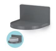 Photo 1 of 4.6" ROUND BABY MONITOR WALL MOUNT SHELF, ADHESIVE & EASY TO INSTALL, ALSO FOR CAMERAS, SPEAKERS, DECOR, TOYS, BEDROOM, WIFI ROUTERS, KITCHEN, CABLE BOX & MORE - BLACK