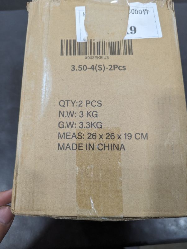 Photo 6 of 3.50 - 4.00" Flat Free Tire and Wheel, 10" Solid Tire with 5/8" Axle Bore Hole, 2.2" Offset Hub for Hand Truck Garden Wagon Gorilla Cart Trolley Dolly Lawn Mover Replacement Tire (2 pcs)