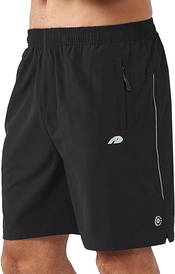 Photo 1 of ALLZERO Men's Athletic Workout Shorts Gym Running 7" Short Quick Dry Lightweight Training Sports Shorts with Zipper Pockets 2XL