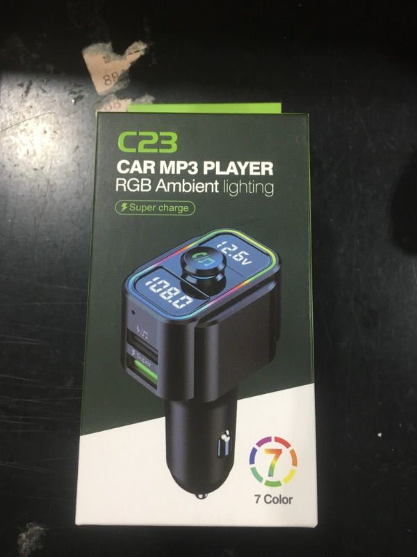Photo 1 of KDYGPDCT Bluetooth 5.0 FM Transmitter for Car with Dual USB Fast Charger,Mp3 Player Receiver Hi-Fi Bass Support U Disk,HD Display Screen and 8-Mode LED Lights KDY - 2