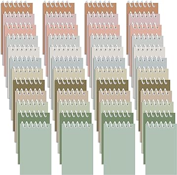 Photo 1 of Fuutreo 48 Pcs Mini Spiral Notepads Pocket Notebook 2.25" x 3.5" Small Spiral Notebook with Lined Pages 20 Sheets Colorful Memo Pads Bulk for Kids School Teacher Classroom Home Office(Dark Color) 
