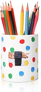 Photo 1 of ComSaf Ceramic Pen Holder, Pencil Holder, Cute pencil holder for desk, Decorative Minimalist Makeup Organizer, for Office Decor, Christmas Festival, Kids, Gift, Home, School