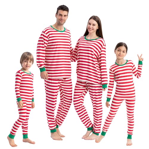 Photo 1 of JOYIN Christmas Matching Family Pajamas Set Holiday Pajamas Sleepwear Loungewear (Large, Red-Stripe Men)
