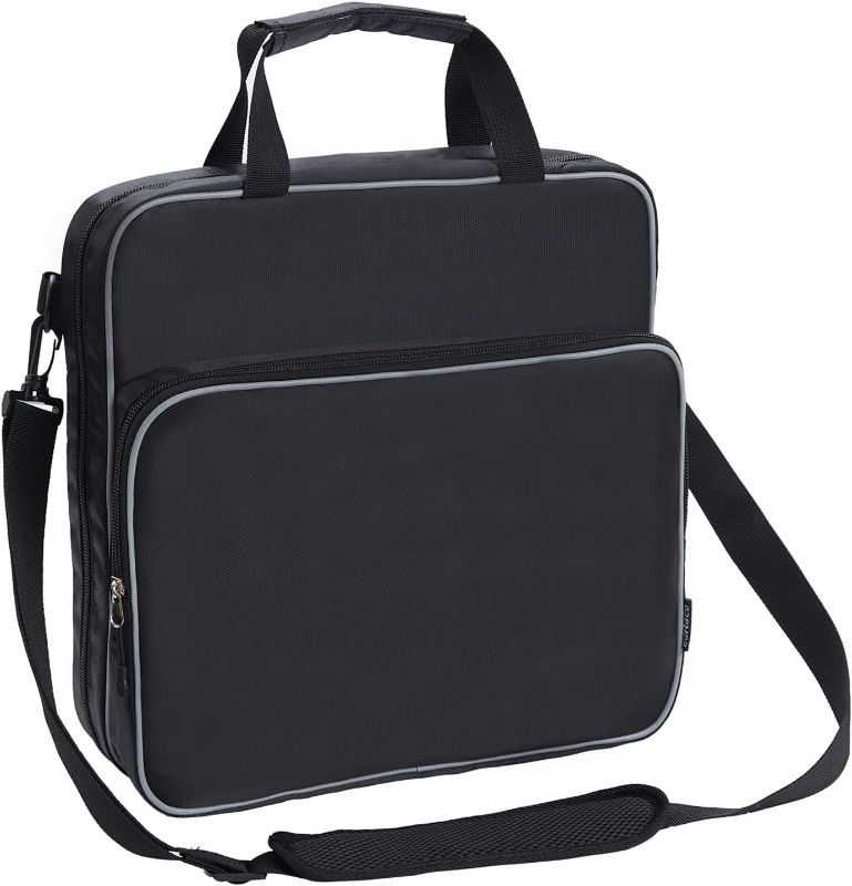 Photo 1 of Zipper Binder with Shoulder Strap,3 Ring 2 inch Binder with Zipper, Suitable for School and Office Binder Organizer,500 Sheet Capacity (Black)