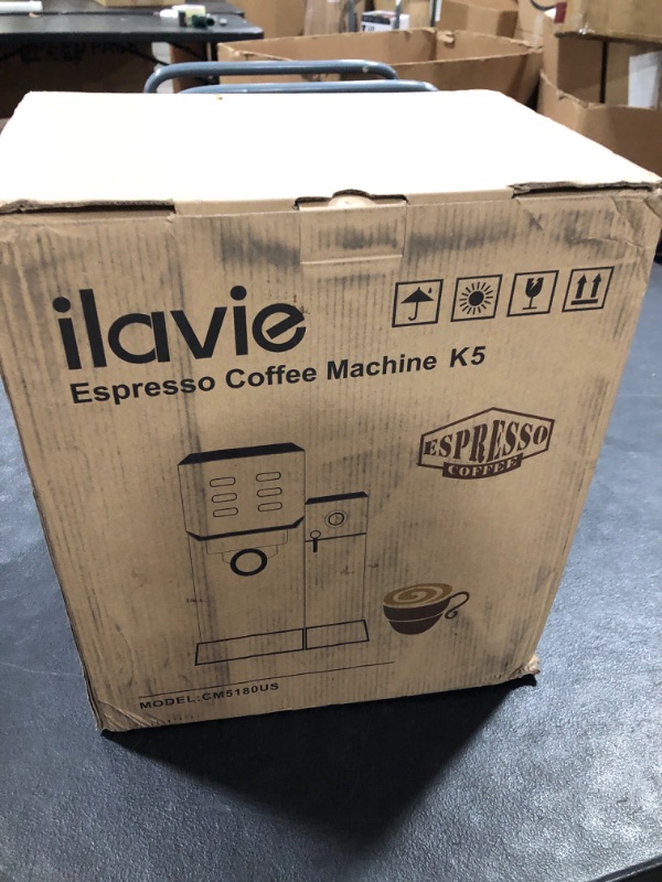 Photo 1 of ILAVIE 6-in-1 Espresso Coffee Machine Built-In Automatic Milk Frother, 20 Bar Espresso & Cappuccino & Latte Maker with 34 oz Removeable Water Tank, Ideal for Home Use