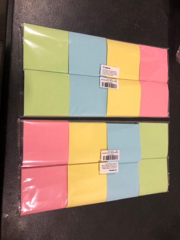 Photo 2 of Sticky Notes 1.5x2 inch Bright Colors Self-Stick Pads 8 Pads/Pack 100 Sheets/Pad Total 800 Sheets ( 2 PACK )