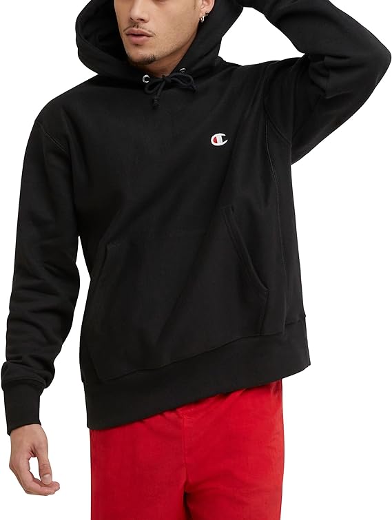 Photo 1 of Champion Men's Hoodie, Reverse Weave Fleece Comfortable Pullover Sweatshirt for Men, Graphic- LARGE
