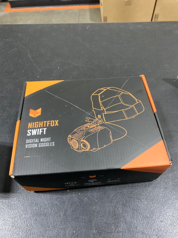 Photo 2 of Nightfox Swift Night Vision Goggles | Head Mounted | Wide Viewing Angle, 1x Magnification | Close Quarters Tactical Goggles | USB Rechargeable | Digital Infrared Night Vision Binoculars for Adults