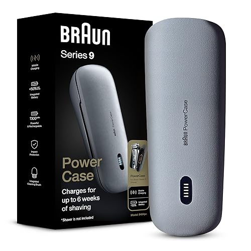 Photo 1 of Braun Powercase for Electric Razors for Men, Compatible with Braun Series 9 Pro, Series 9 and Series 8 Electric Shavers, Portable Shaver Case, Charges
