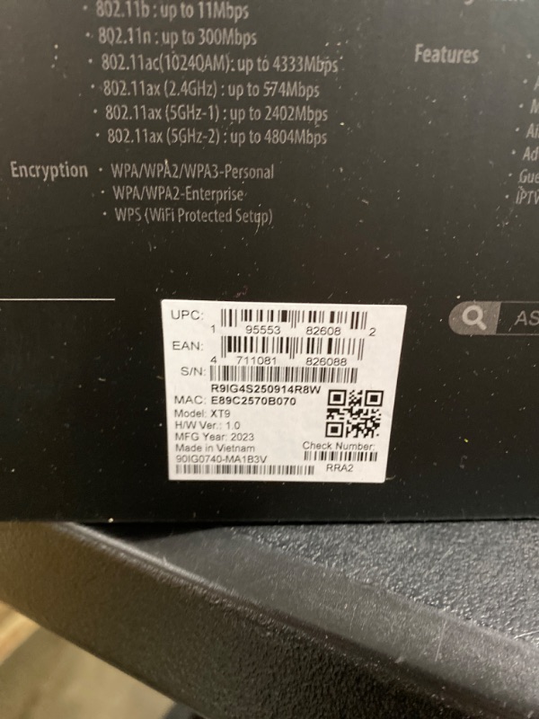 Photo 3 of ASUS ZenWiFi XT9 AX7800 Tri-Band WiFi6 Mesh WiFiSystem (2Pack), 802.11ax, up to 5700 sq ft & 6+ Rooms, AiMesh, Lifetime Free Internet Security, Parental Controls, 2.5G WAN Port, UNII 4, Charcoal AX7800 | Tri-Band | 2PKs