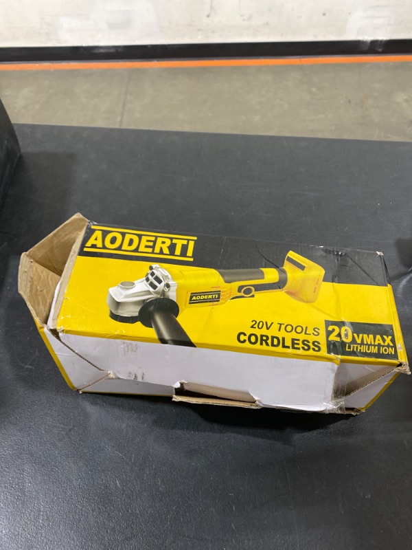 Photo 2 of Cordless Angle Grinder for DEWALT 20V Max Battery, 10000RPM Brushless Motor Grinder Tool, 4-1/2'' Blade, Electric Grinders Power Tools with Grinding Wheels, Flap Disc and Auxiliary Handle (Tool Only) Yellow