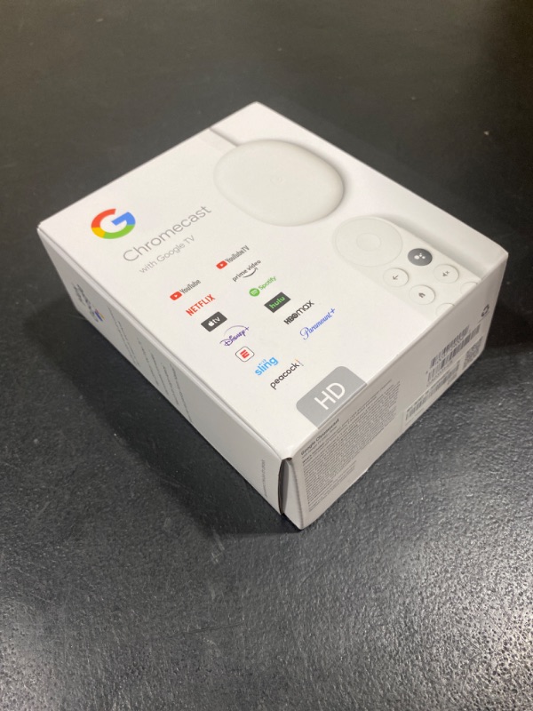 Photo 2 of Chromecast with Google TV (HD) - Streaming Stick Entertainment on Your TV with Voice Search - Watch Movies, Shows, and Live TV in 1080p HD - Snow