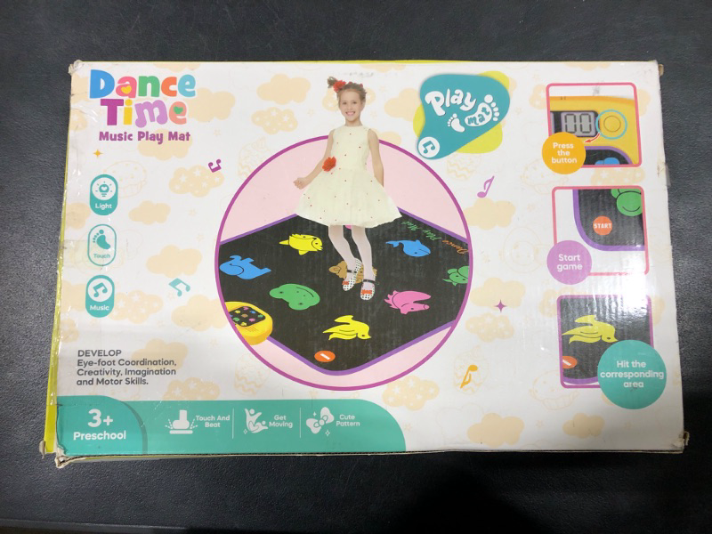 Photo 2 of Dance Mat for Kids, Toys for 3-8 Year Old Girls,Upgraded Kids Dance Mat with Light Up Pattern, Dance Music Games with 5 Modes, 3 Challenge Levels,Birthday Xmas Gifts for 3 4 5 6 7 8+ Year Old Girls
