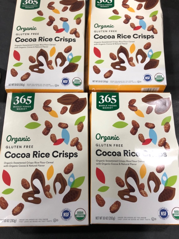 Photo 1 of 4 PACK OF ORGANIC COCOA RICE CRISPS 
BB FEB 9 2024