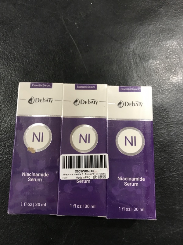 Photo 2 of 3 Pack Niacinamide Serum for Face Moisturizing Inhibits Melanin & Restore Skin Natural, Anti-Aging and Shrinks Pores (1Fl.Oz / 30ml)