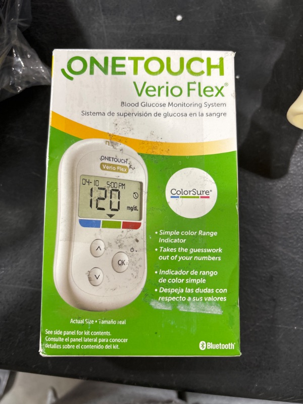 Photo 4 of OneTouch Verio Flex Blood Glucose Meter | Glucose Monitor For Blood Sugar Test Kit | Includes Blood Glucose Monitor, Lancing Device, 10 Sterile Lancets, and Carrying Case