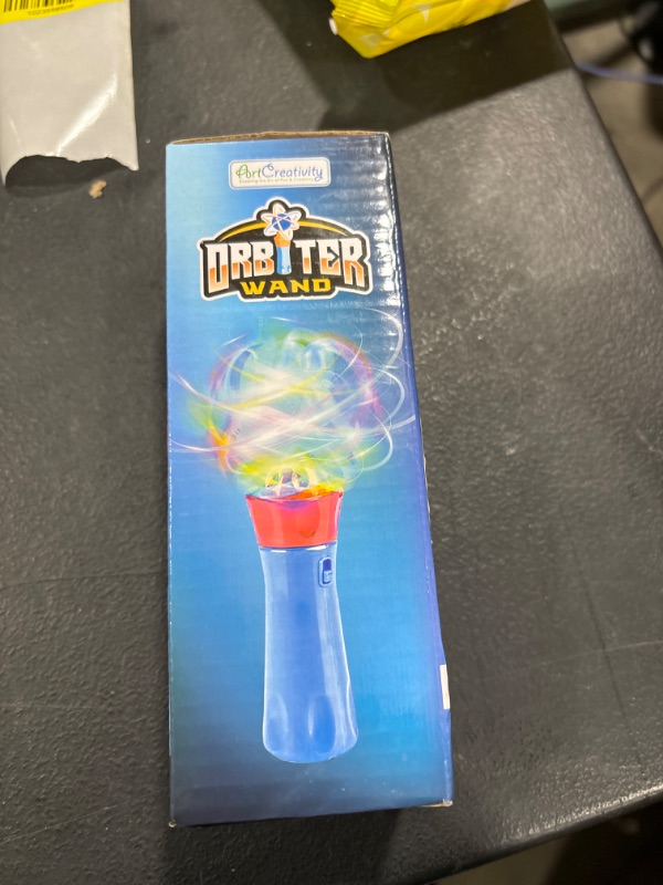 Photo 2 of ArtCreativity Light Up Orbiter Ball Toy Wand for Kids - Flashing LED Wand for Boys and Girls - Thrilling Spinning Light Show - Batteries Included - Fun Gift or Birthday Party Favor - Classroom Prizes 1 Pack