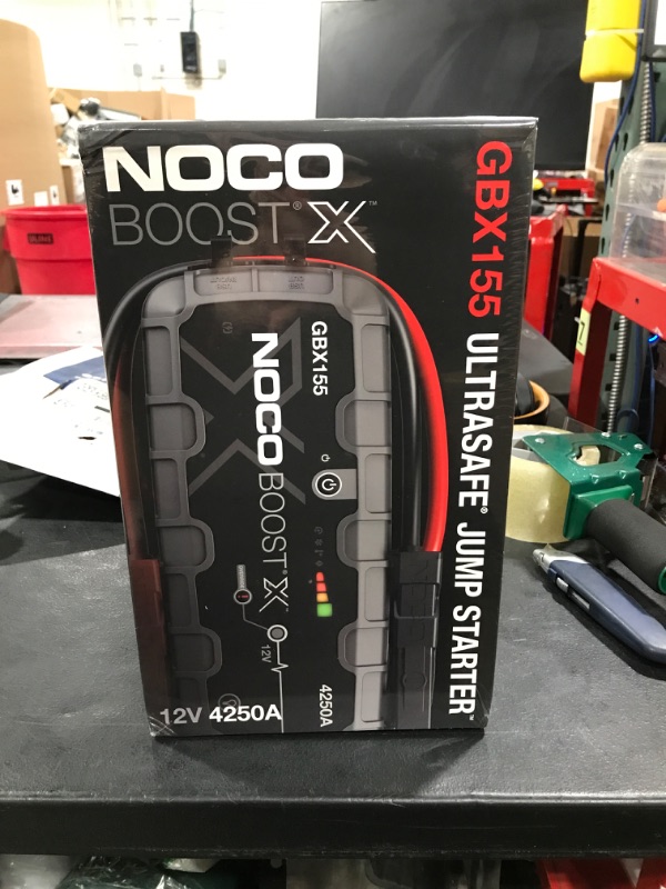 Photo 2 of NOCO Boost X GBX155 4250A 12V UltraSafe Portable Lithium Jump Starter, Car Battery Booster Pack, USB-C Powerbank Charger, and Jumper Cables for up to 10.0-Liter Gas and 8.0-Liter Diesel Engines