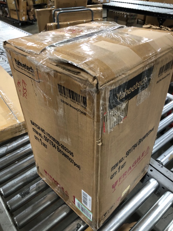 Photo 1 of Yaheetech 27PCS Interlocking Patio Deck Tiles Outdoor Flooring for Patio Garden Deck Poolside Fir Wood Indoor Outdoor Natural Wood Natural Wood-Straight