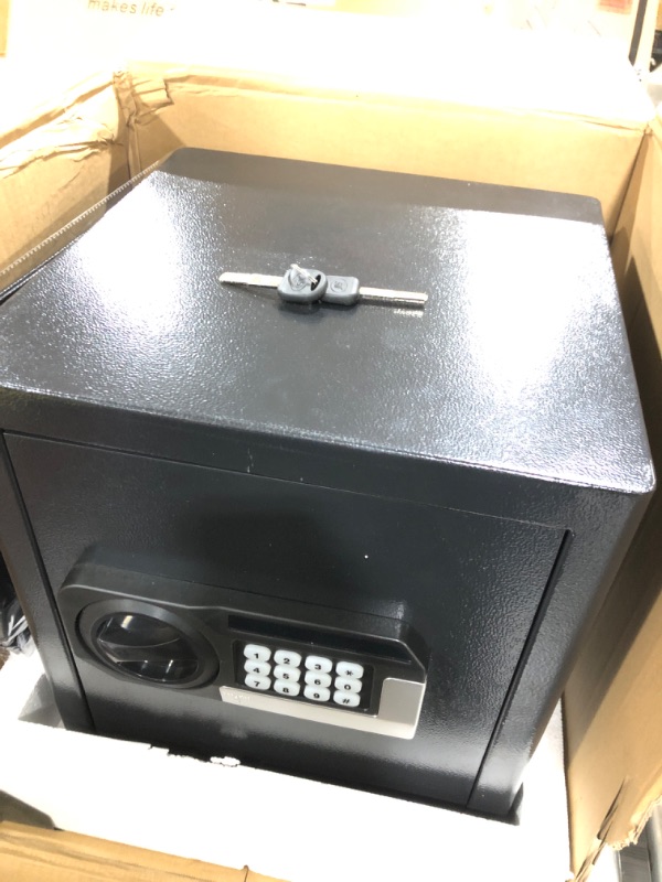 Photo 2 of 1.6 Cubic Home Safe Fireproof Waterproof, Anti-Theft Fireproof Safe with Fireproof Document Bag, Combination Lock and Removable Shelf, Fire Safe Box for Home Important Documents Valuables