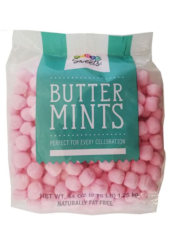 Photo 1 of Party Sweets Pink Buttermints, 2.75 Pound, Appx. 350 pieces from Hospitality Mints
BEST BY: 01/31/2024