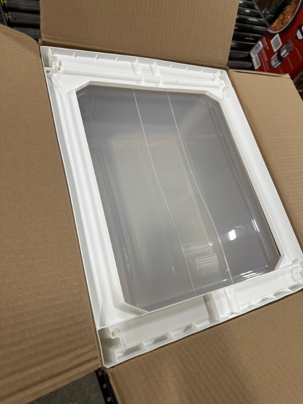 Photo 1 of IRIS USA Stackable Storage Drawer, Plastic Drawer Organizer with Clear Doors 2 Pack & IRIS USA Plastic 3-Drawer Desktop Organizer for Office, Files, & Supplies, Medium, White, 2 Pack White 30 Qt. -2 Pack Drawer + Drawer Medium White