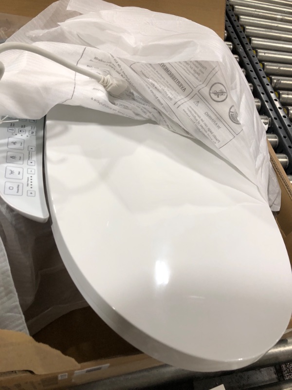 Photo 3 of Casta Diva Electric Bidet Seat with Side Panel, Heated Seat, Warm Water, Air Dryer, Stainless Steel Nozzle, Nightlight, Fits Elongated Toilets (Elongated with Panel)