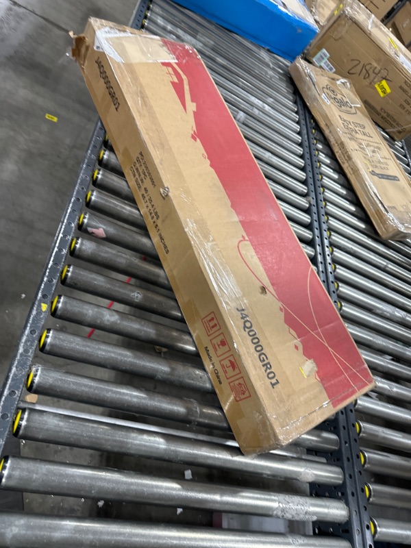 Photo 1 of HOSEOKA Console Table with Storage,Led Nightstand with Charging Station,Modern Entryway Table,Skinny Sofa Table with Outlet,Grey Oak 47"