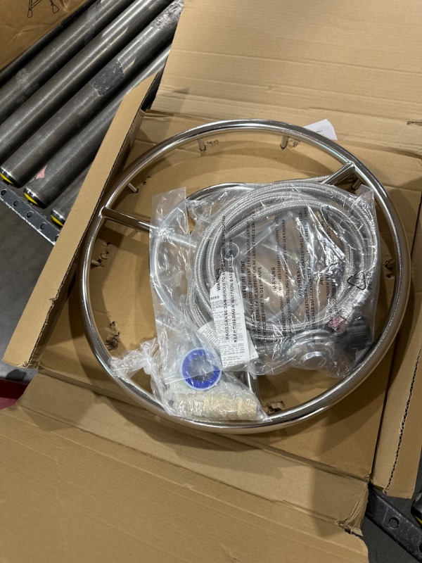 Photo 1 of GASPRO Propane Gas Fire Pit Kit, with 18 Inch Jet Fire Pit Burner Ring, for DIY & Upgrade Propane Fire Pit, Fireplace, Heavy Duty 304 Stainless Steel, Indoor & Outdoor Use