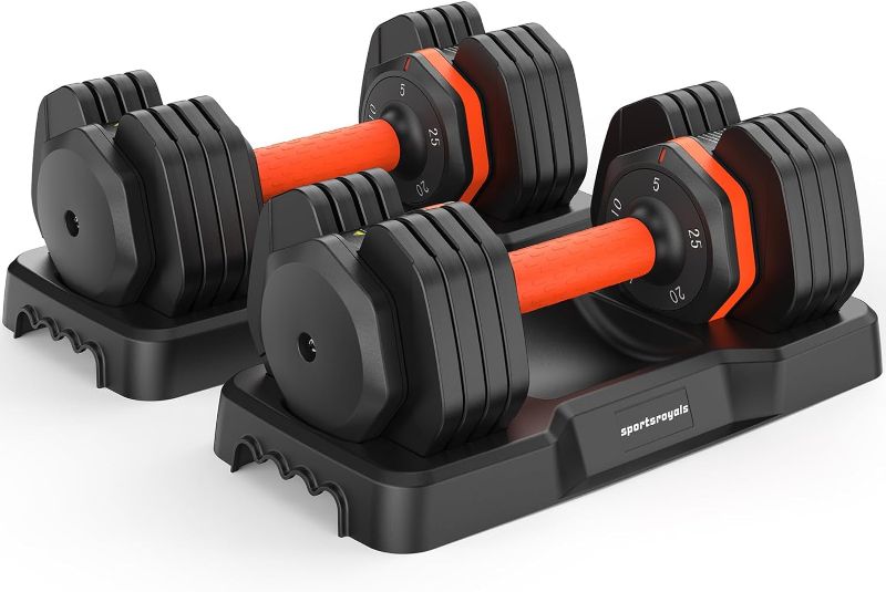 Photo 1 of 1 only not the set Sportsroyals Adjustable Dumbbells 25LB A Pair,